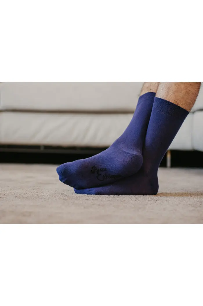 Chaussettes en coton biologique unie