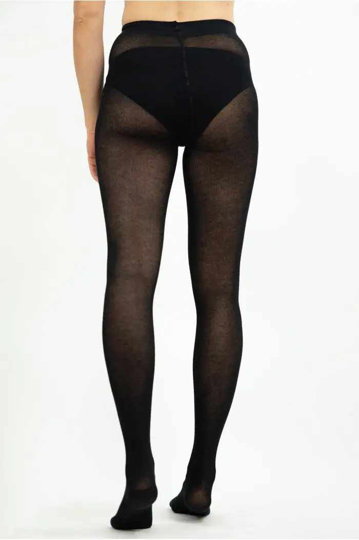 Collant coton femme en coton bio et polyamide recyclé