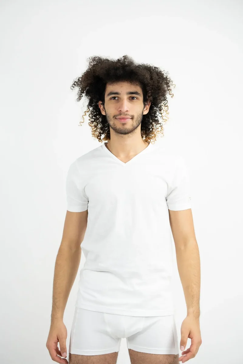 Tee-Shirt Homme coton biologique col V