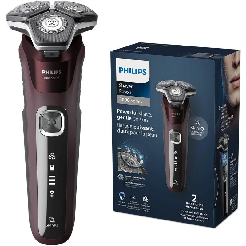 PHILIPS S5881/10 Electric Shaver Series 5000, Wet & Dry with SkinIQ technology