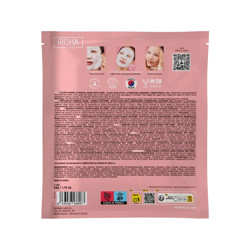 Iroha Nature Iroha Nature Glass Skin Hydrogel Mask With Pdrn, 1 gr