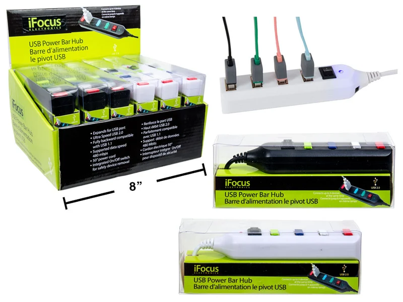 iFOCUS USB Power Bar Hub - 86679