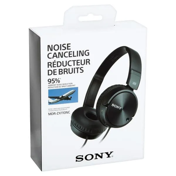 SONY On-Ear Noise Cancelling Headphones - Refurbished with Home Essentials warranty - MDRZX110NC