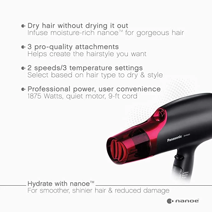 PANASONIC Nanoe Professional Hair Dryer - Refurbished with Home Essentials warranty - EH-NA65K