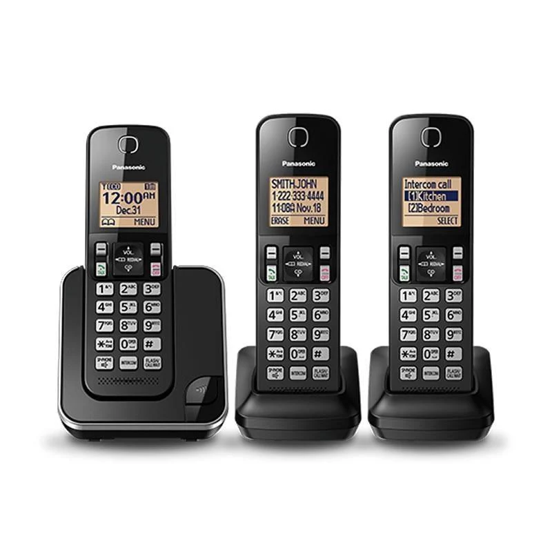 PANASONIC 3 Handset Telephone - Refurbished with Home Essentials warranty - KX-TGC383C