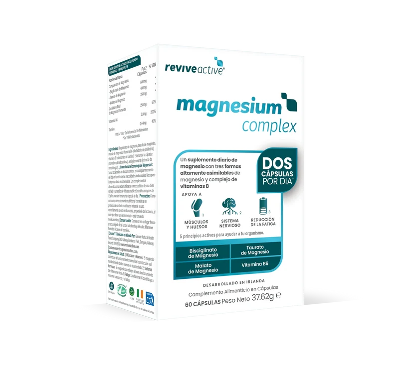 Revive Active Tri-Magnesium Complex + B6, 60 capsules
