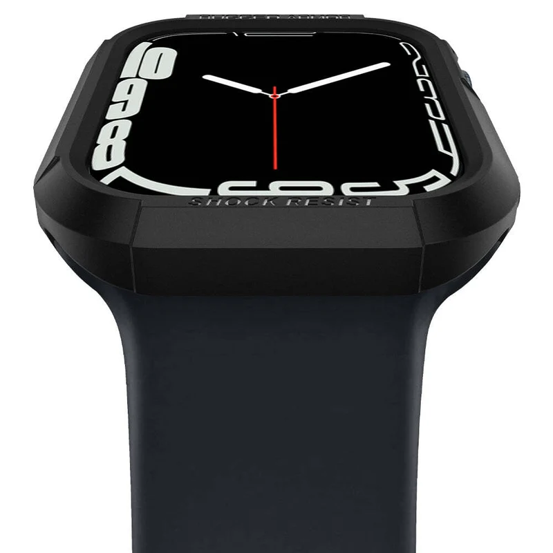 Spigen Apple Watch SE3/9/8/SE2/7/6/SE/5/4 (41mm/40mm) Rugged Armor Case (Black)