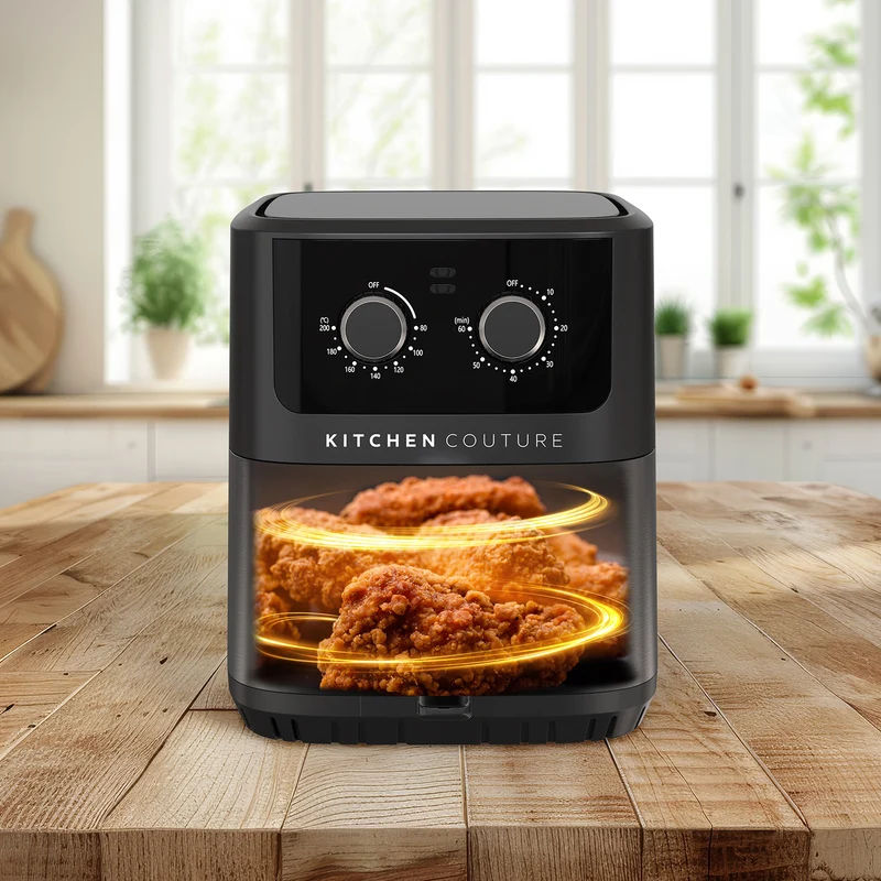 Kitchen Couture Air Fryer Black 6.5L