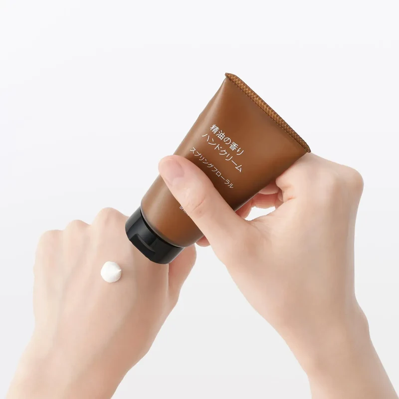 Muji Essential Oil Hand Cream 50g, Spring Floral Scent for Dry Skin
