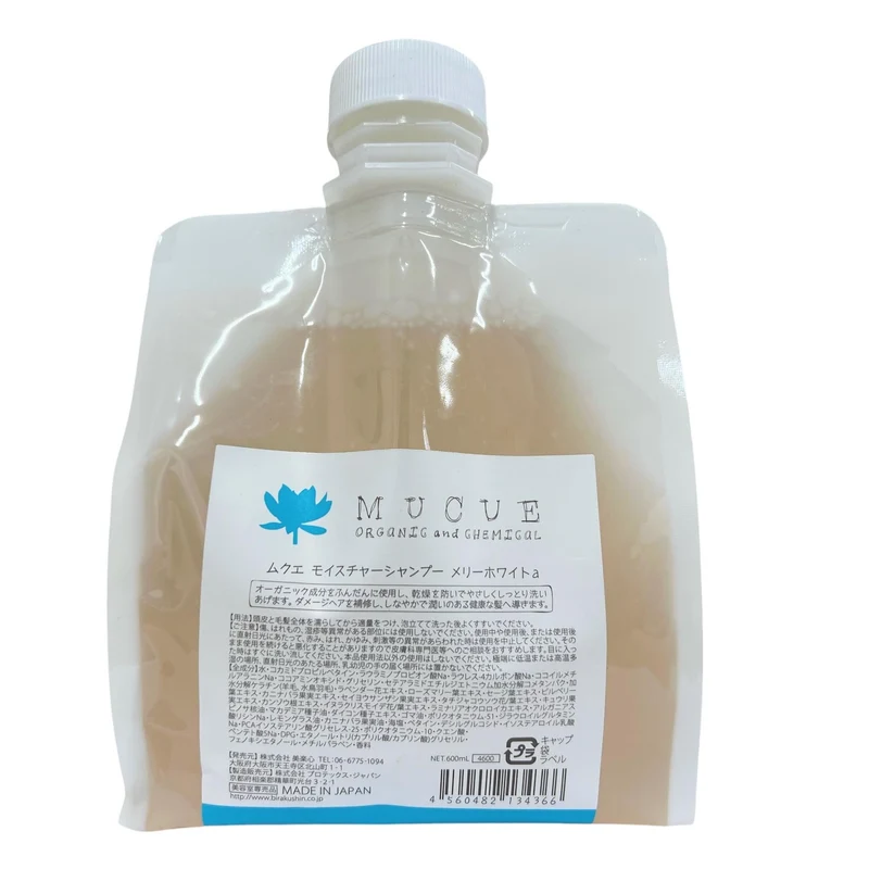 MUCUE Moisture Shampoo Merry White a 600 ml Refill