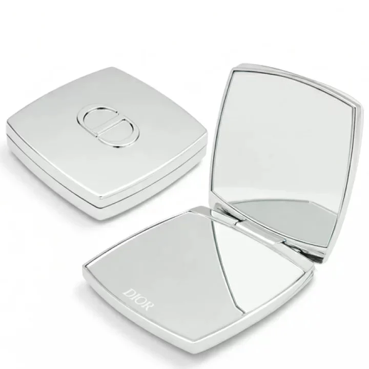 Christian Dior Silver Double Compact Mirror