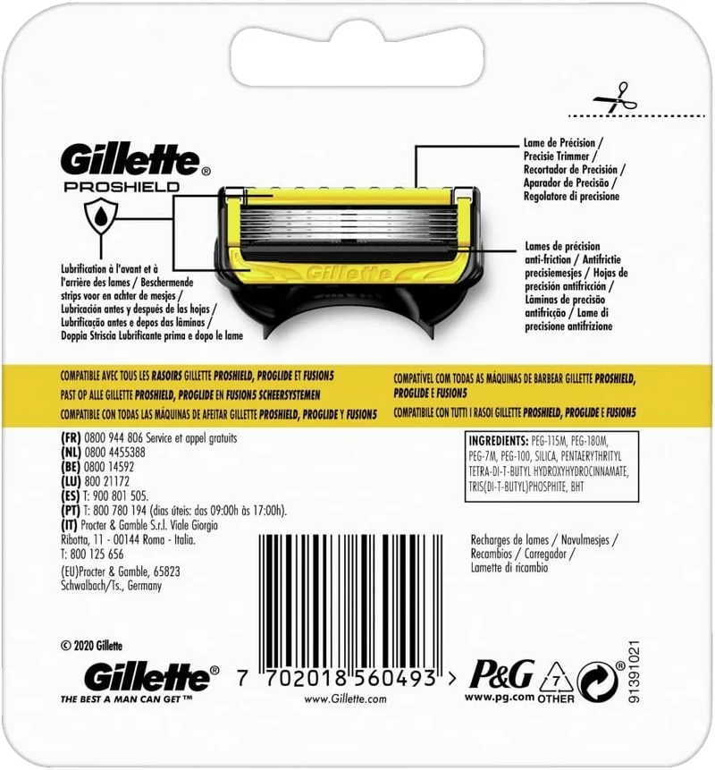 Gillette - ProShield Mannen 4 Scheermesjes