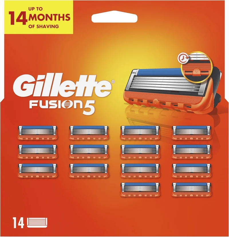 Gillette Fusion5 Scheermesjes Voor Mannen (14 Stukjes)
