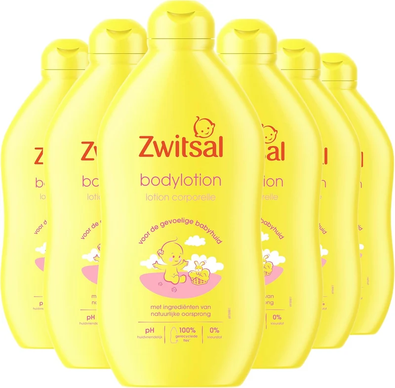 Zwitsal Baby Bodylotion, gevoelige babyhuid - 6 x 400 ml - Voordeelverpakking