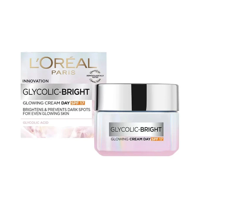 Crème de jour éclat à l'acide glycolique SPF17