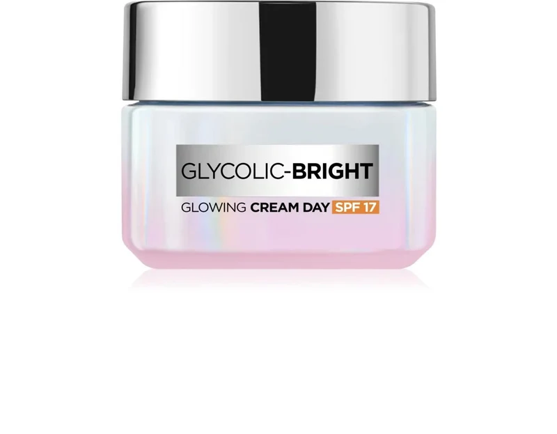 Crème de jour éclat à l'acide glycolique SPF17