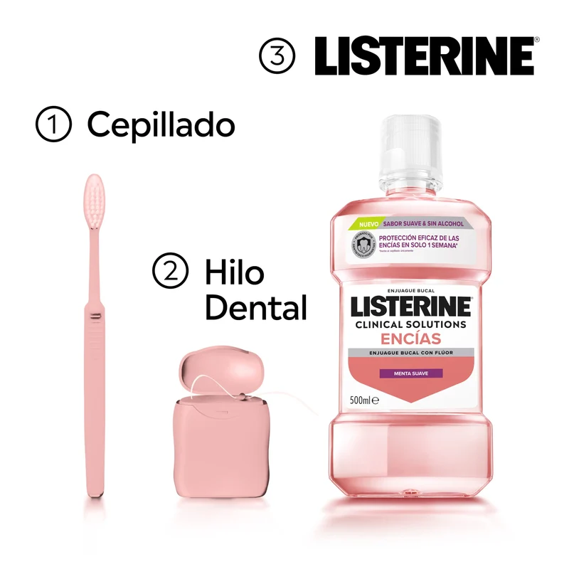 Listerine Clinical Solutions Gentle Flavour Gum, 500 ml