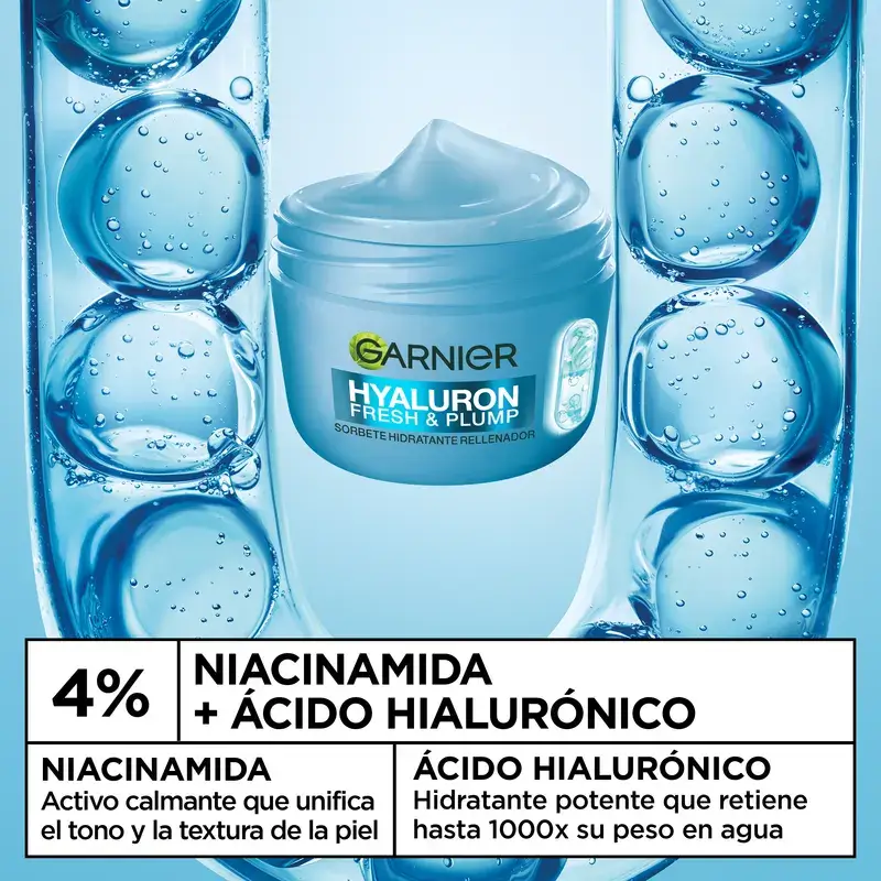 Garnier Hyaluron Fresh & Plump Moisturising Replenishing Sorbet, 85 ml