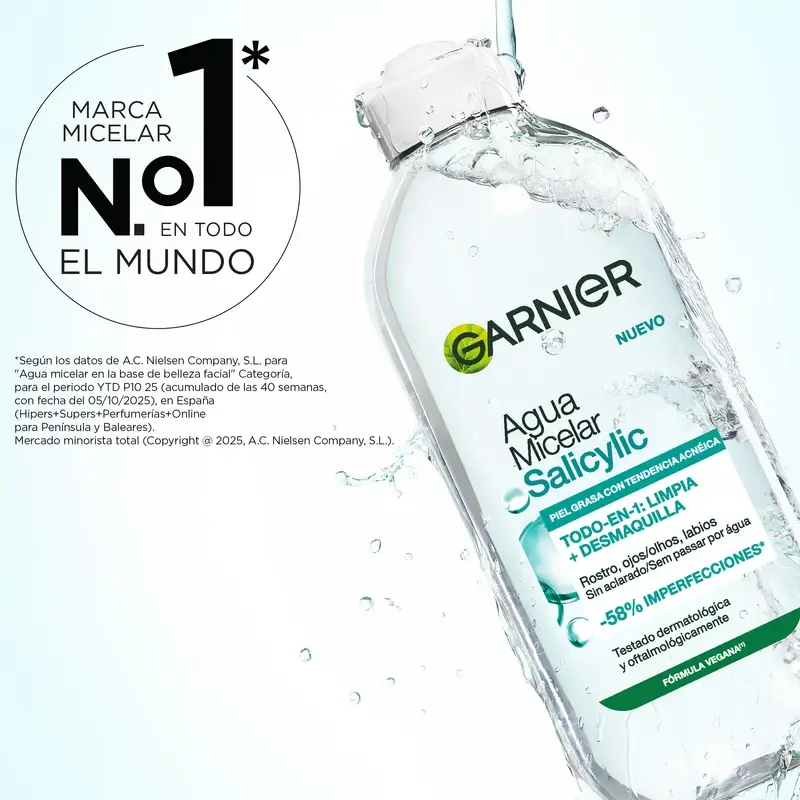 Garnier Face Cleansing Products Salicylic Anti-Imperfection Micellar Water , 400 ml