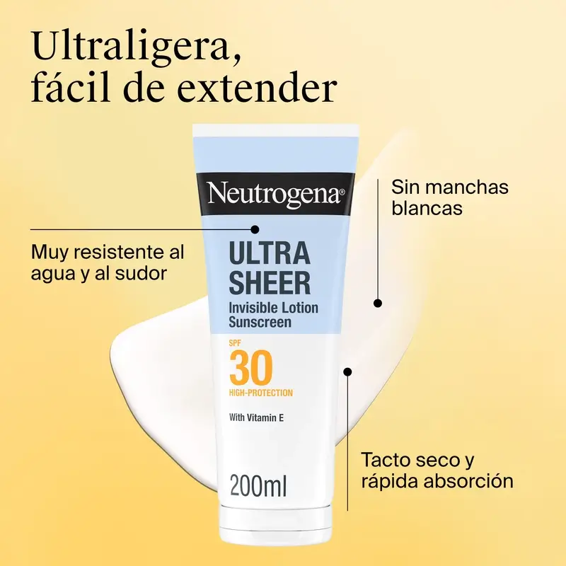 Neutrogena Ultra Sheer Invisible Moisturising Lotion Spf30, 200 ml