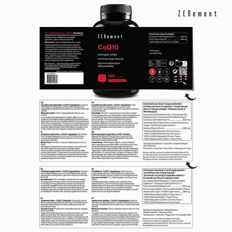 Zenement Coq10 200 Mg, 120 softgels