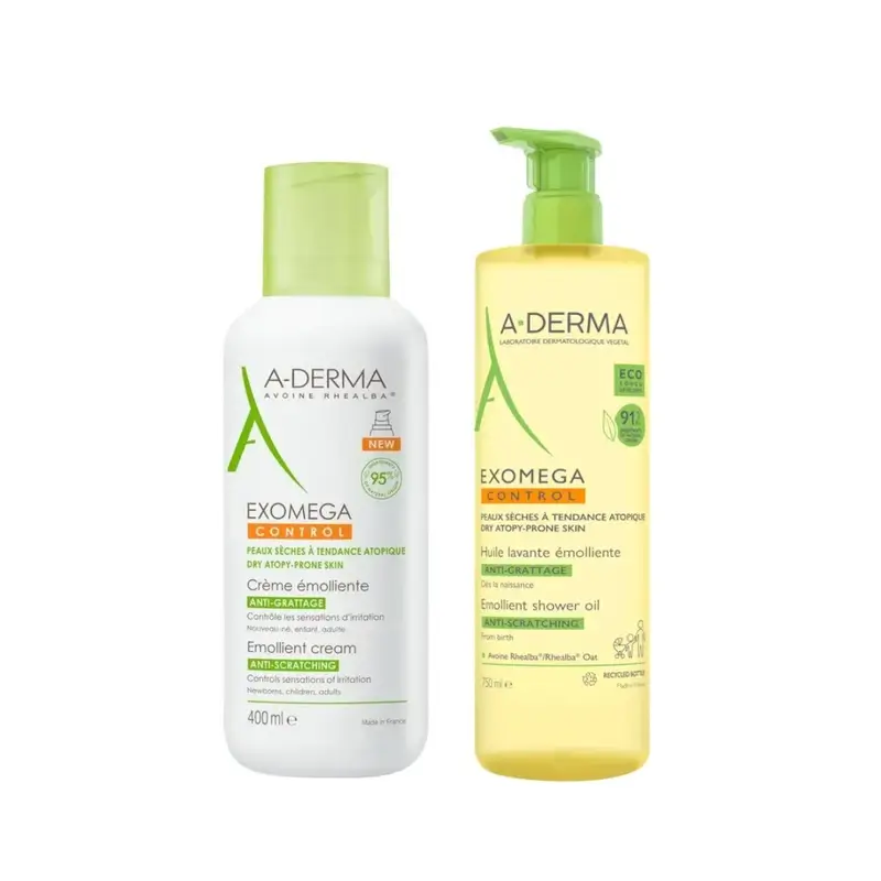A-Derma Exomega Oil 750Ml + Exomega Cream 400Ml