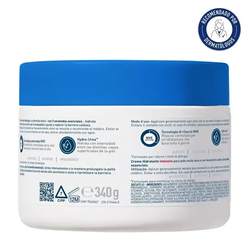 Cerave Intensive Moisturising Cream 5% Hydro-Urea, Pack 2 x 340 g