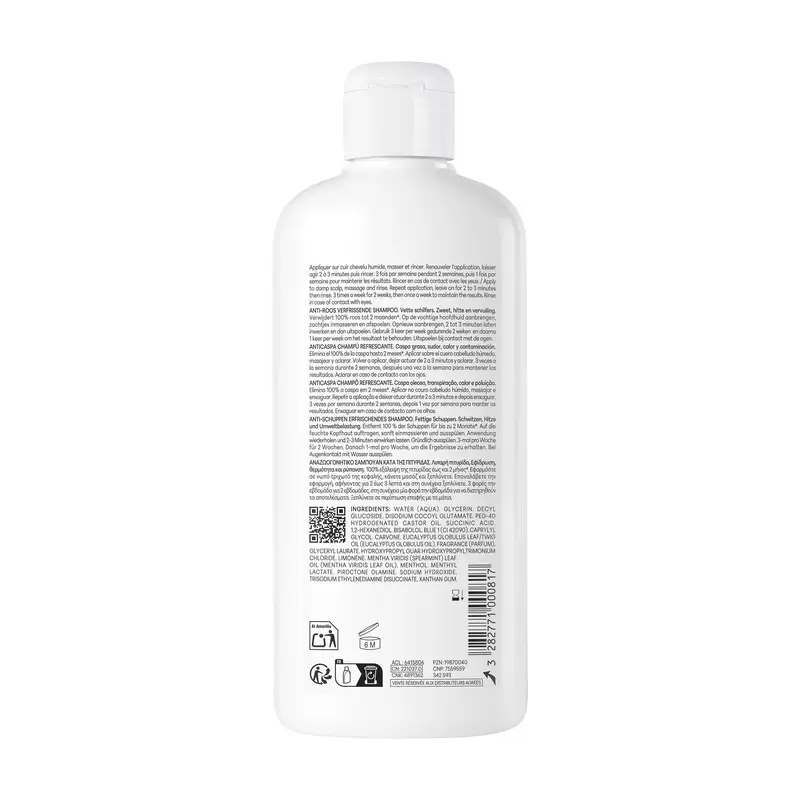 Ducray Kelual Squanorm Refreshing Shampoo, 400 ml