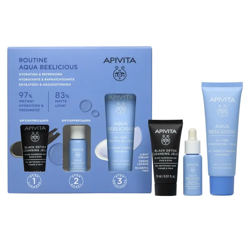 Apivita Aqua Beelicious Oil-Free Routine, 1 set