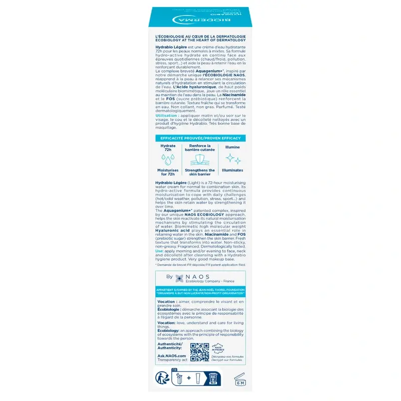 Bioderma Hydrabio Light Cream, 40 ml
