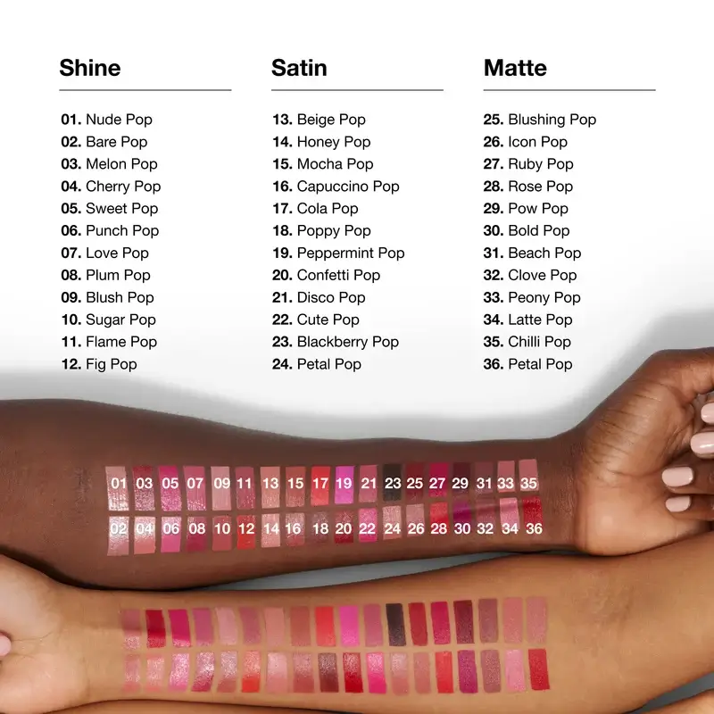 Clinique Pop Longwear Satin Cute Pop Lipstick, 3.9 grams