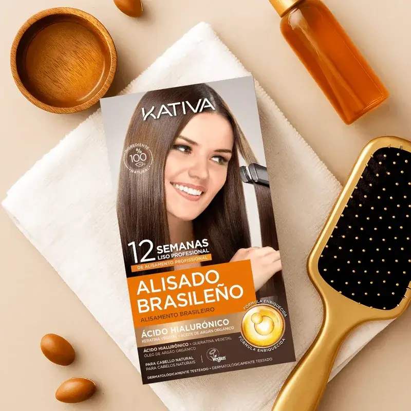 Kativa Keratin Straightening Kit with Hyaluronic Acid