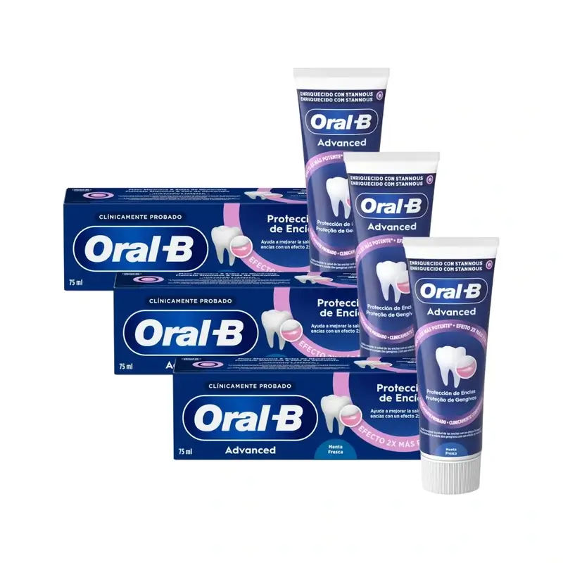 Oral-B Advanced Toothpaste Gum Protection Fresh Mint , 3X75 Ml