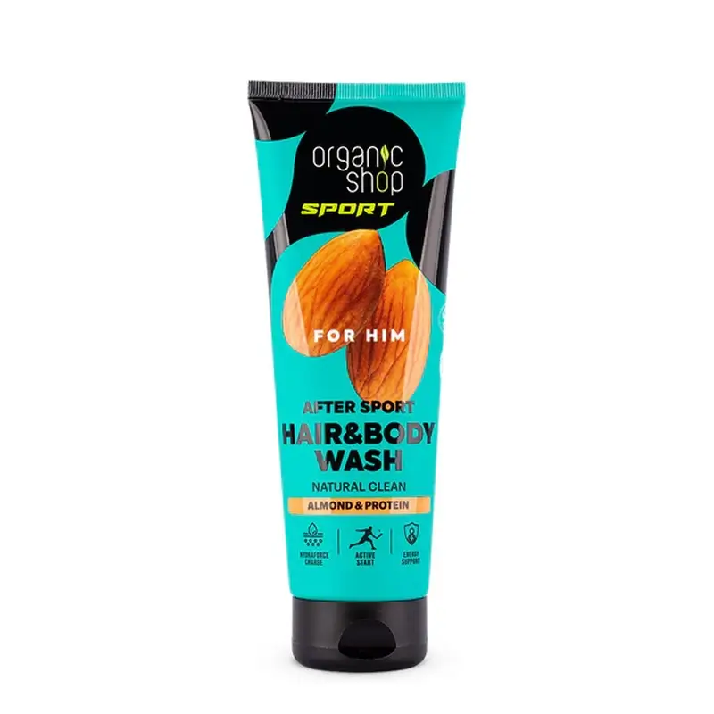 Organic Shop Natural After Sport Shower Gel & Shampoo For Him, 200 Ml