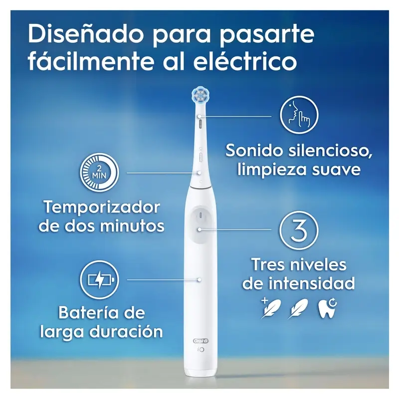 Oral B Braun Electric Toothbrush Io2 White, 2 Brush Heads, 1 pack
