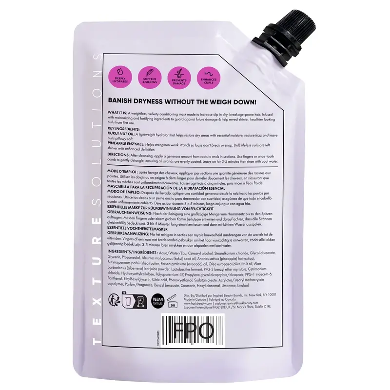 Hask Texture Light Moisturising Hair Mask, 235 ml