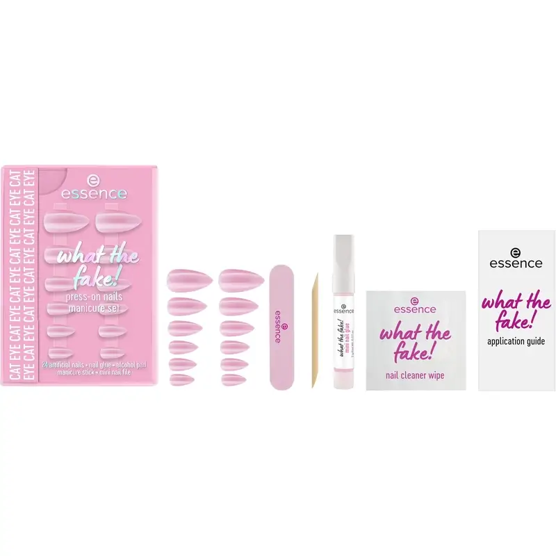 Essence Manicure Set With False Nails What The Fake! Press-On Nails 02 , 28 pieces