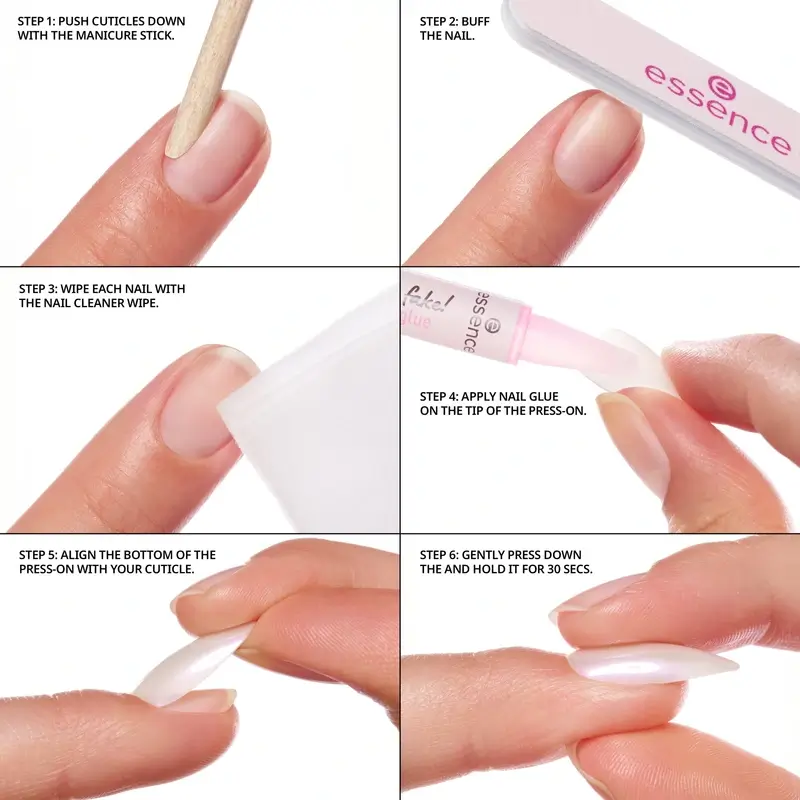 Essence Manicure Set With False Nails What The Fake! Press-On Nails 04 , 28 pieces