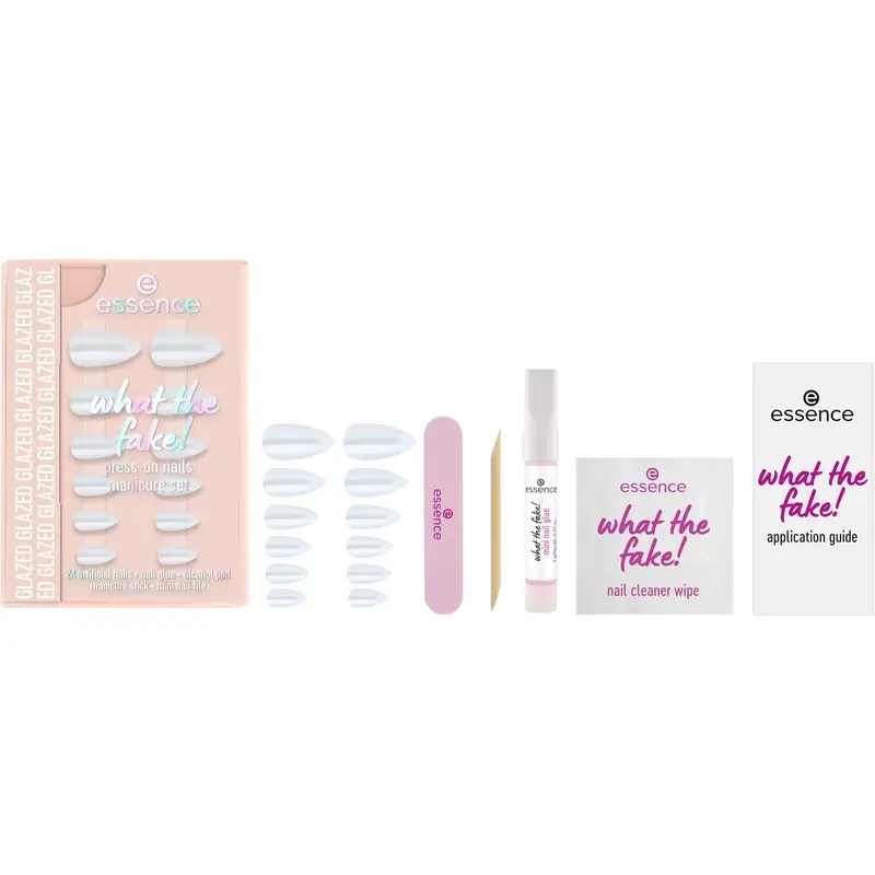 Essence Manicure Set With False Nails What The Fake! Press-On Nails 01 , 28 pieces