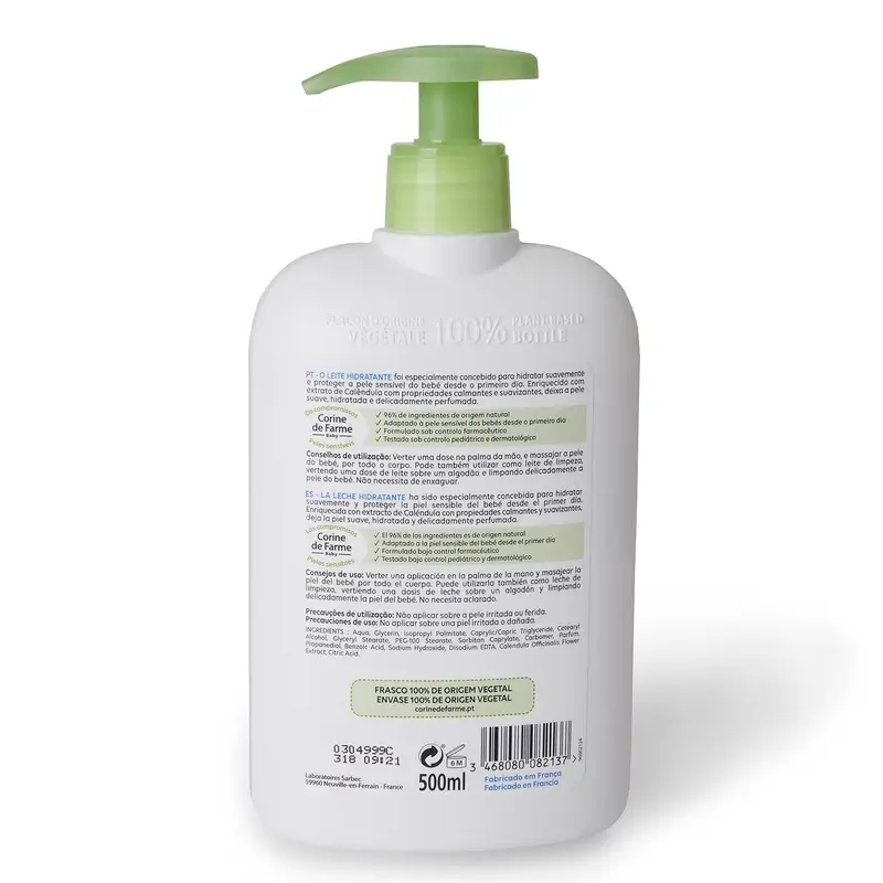 Corine De Farme Calendula Moisturising Milk, 500 ml