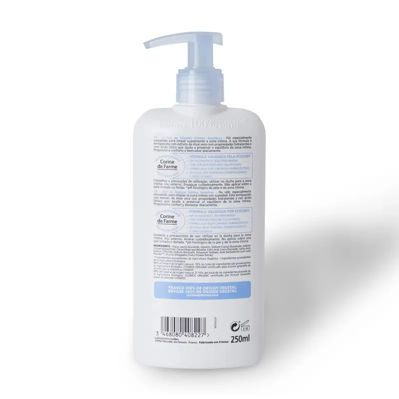 Corine De Farme Sensitive Intimate Hygiene Gel Bio , 250 ml