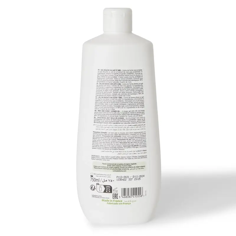 Corine De Farme Milk & Honey Shower Gel , 750 ml