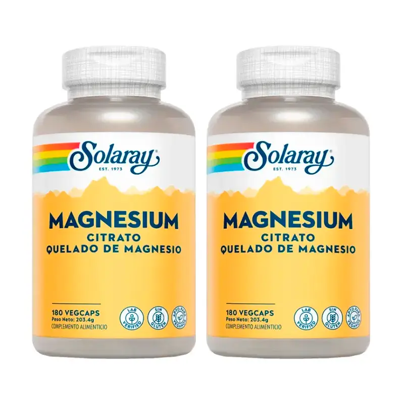 Solaray Magnesium Citrate Pack 2 x 180 Capsules