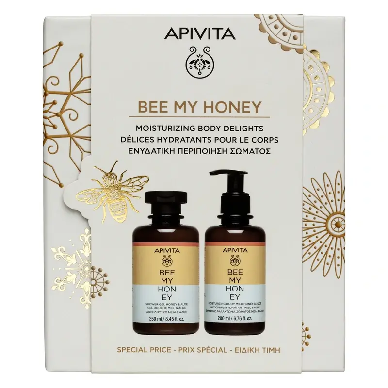 Apivita Promo Bee My Honey Bath Gel, 250Ml + Body Milk 200Ml
