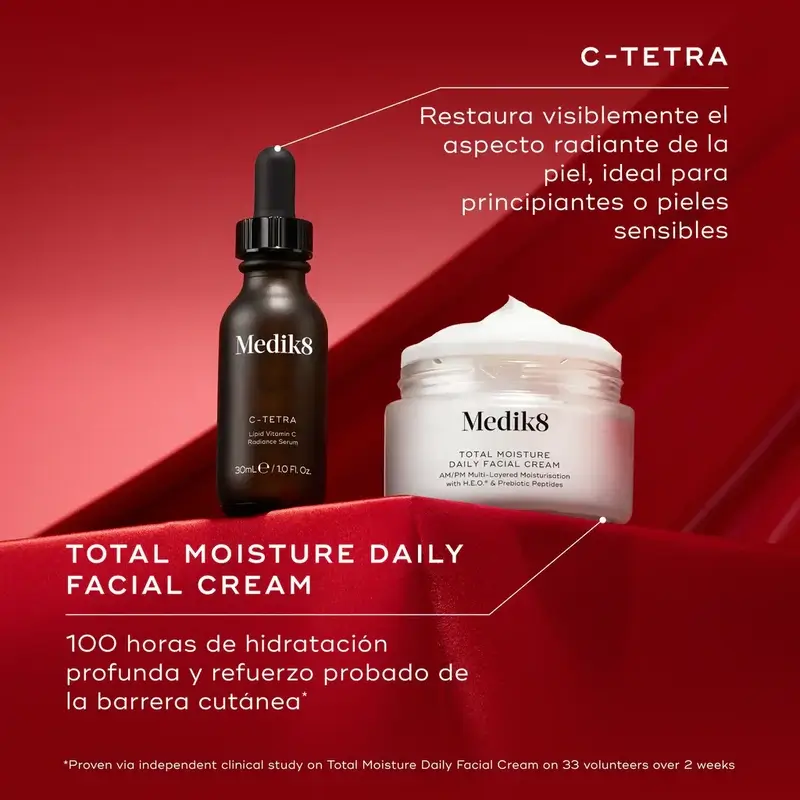 Medik8 Radiance Wrapped C-Tetra 30Ml + Total Moisture Daily Facial Cream 50Ml