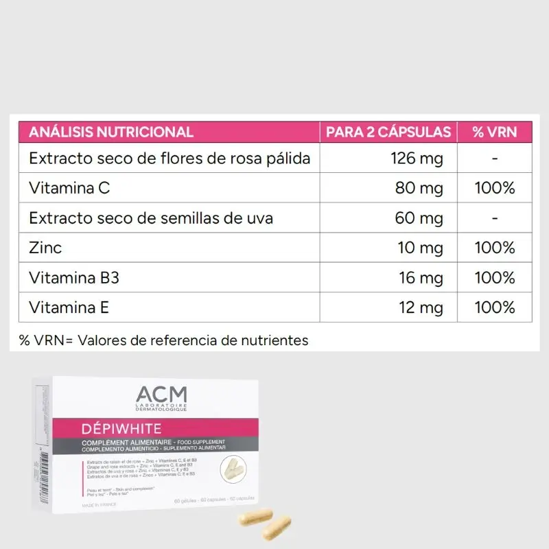 Acm Laboratoires Dépiwhite Food Supplement , 60 capsules