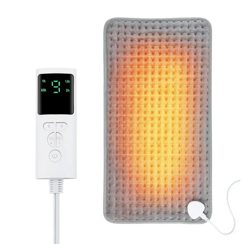 Elektrisches Heizkissen 58 × 29 cm | 9 Temperaturstufen von 28–51 °C und 4 Timer-Einstellungen bis 2 Stunden