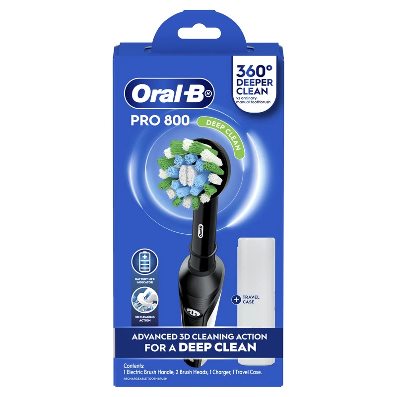 Oral-B Pro 800 Floss Action Electric Toothbrush (Black)
