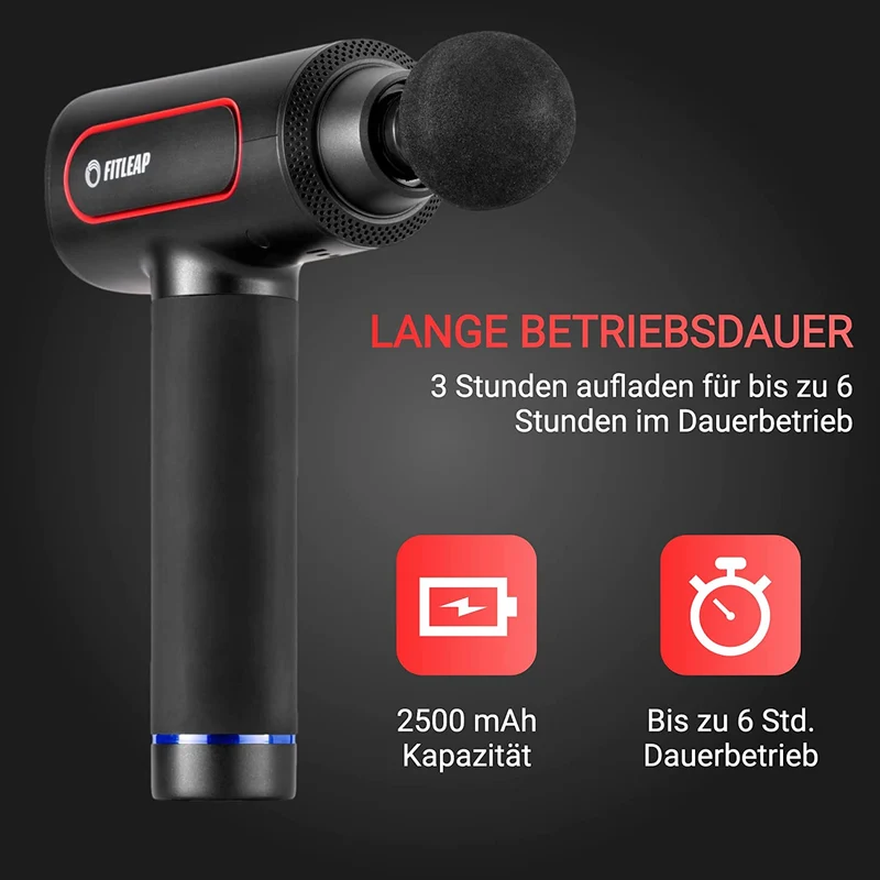 Massagepistole | Tiefengewebemassage mit 6 Aufsätzen & 6 Massagemodi SEO-Beschreibung (ca. 430 Zeichen):