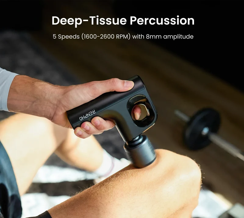 Mini Massagepistole | Tiefenmassagegerät mit Wärme- und Kältetherapie, Akku und leisem Betrieb für unterwegs